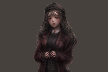Cute, girl, art, anime HD wallpaper
