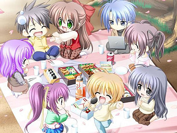 Friends, anime, picnic HD wallpaper