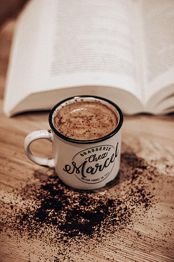 Food, Coffee, Cinnamon, Cup, Book, Drink, Beverage HD phone wallpaper