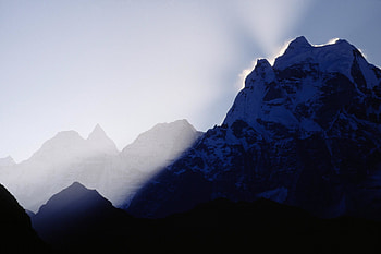 Nature, Mountains, Asia, Fog, Shadows HD wallpaper
