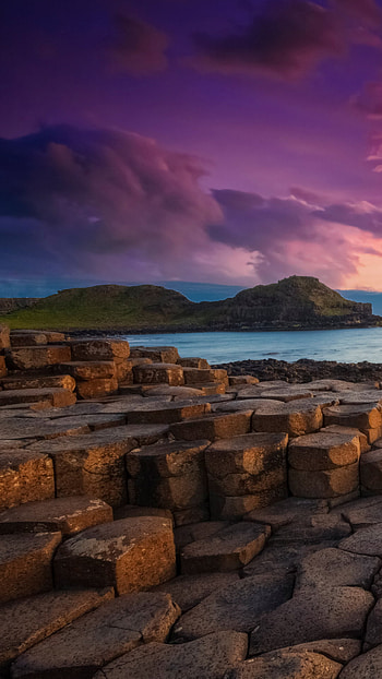 The Giant's Causeway, County Antrim, Northern Ireland, nature, beach HD phone wallpaper