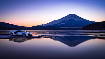 McLaren at Mount Fuji HD wallpaper
