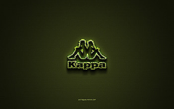 Kappa logo, green creative logo, floral art logo, Kappa emblem, green carbon fiber texture, Kappa, creative art HD wallpaper