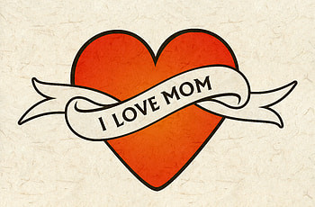 I Love Mom Tattoo Heart Design HD wallpaper