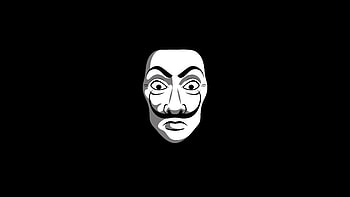 Anonymus Black Dark Minimal , anonymus, mask, computer, dark, black HD wallpaper