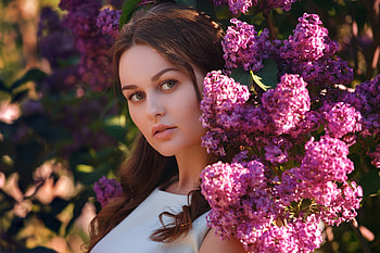 Lilac Muse — Model, woman, model HD wallpaper