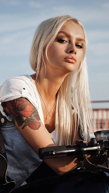 Tattoo girl , Unique style, Artistic expression, Individuality HD phone wallpaper