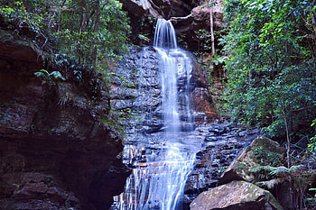 empress falls, cool, waterfall, nature, mountain HD wallpaper