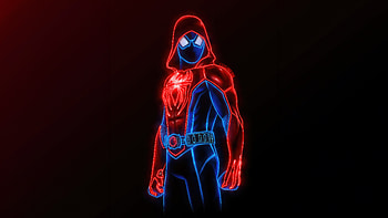 Scarlet Spider Iii Neon, spiderman, superheroes, neon, artist, artwork, digital-art HD wallpaper