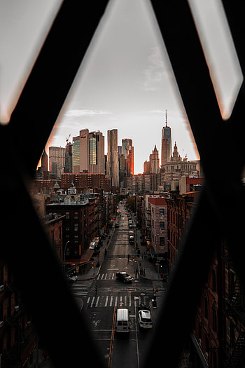 Cities, People, Cars, City, Building, View From Above, Road, Street HD phone wallpaper
