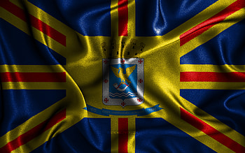 Campo Grande flag, , silk wavy flags, brazilian cities, Day of Campo Grande, Flag of Campo Grande, fabric flags, 3D art, Campo Grande, cities of Brazil, Campo Grande 3D flag HD wallpaper
