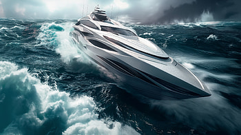 yacht, sea, storm HD wallpaper