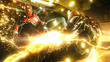 Spiderman Kicking Electro, spiderman-ps4, spiderman, electro, games, ps4 HD wallpaper