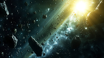 Asteroid Belt - Stunning Space Scenery, asteroid belt, space, asteroid, Stars, cosmos HD wallpaper