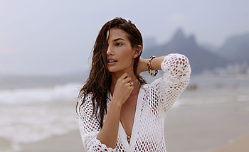 Lily Aldridge, Michael Kors, wet body, model HD wallpaper