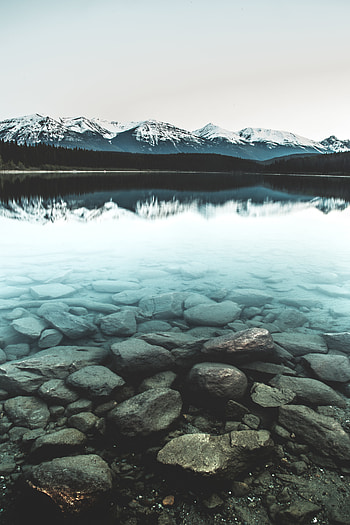 Nature, Water, Mountains, Horizon, Lake HD phone wallpaper