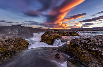 Iceland River Waterfall , waterfall, river, iceland, nature HD wallpaper