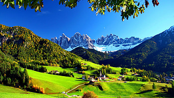 Summer Houses, hills, slope, greenery, italy, nature, flowers, cottage, mountain HD wallpaper