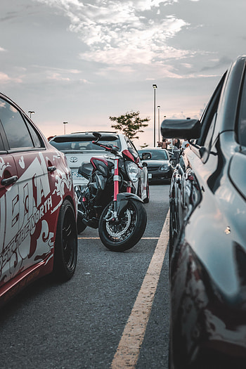 Auto, Cars, Motorcycle, Bike, Parking HD phone wallpaper