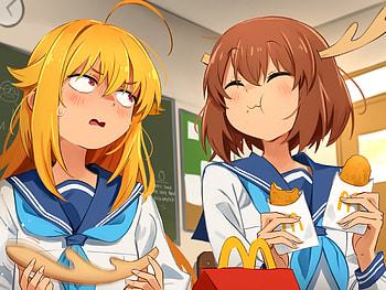 Torako Koshi and Noko Shikanoko, Anime, My Deer Friend Nokotan, Torako Koshi, Noko Shikanoko HD wallpaper