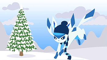 Glaceon in winter, , Pokmon art, Snowy landscapes HD wallpaper