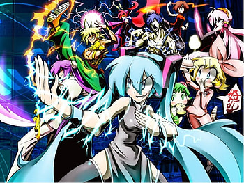 vocaloids vs. other singers, singers, luka, hatsune miku, meiko, rin, fight, kaito, kagamine len, vocalids HD wallpaper
