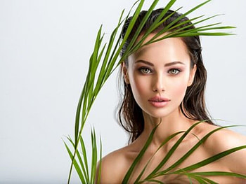 ღ, Model, Woman, Leaves, Makeup HD wallpaper