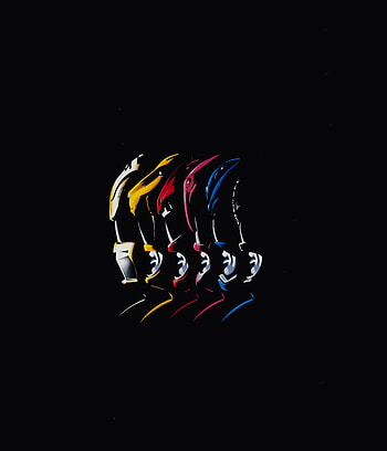 Power Rangers, minimal, digital art HD phone wallpaper