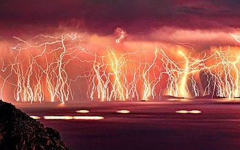Thunderstorm Unleashed, sea, , thunderstorm, , forces of nature, unleashed, SkyPhoenixX1, lightning, flash, thunder, clouds, nature, ocean HD wallpaper