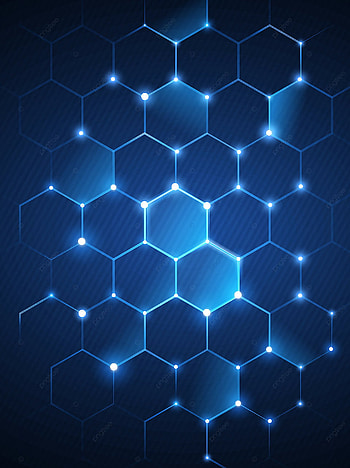Blue Geometric Technology Honeycomb Background, Blue, Technology, Blue Black Background for, Dark Blue Geometric HD phone wallpaper