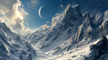 Winter Mountain Majesty - Snowy Nature, snow, winter, mountain, nature, Snowy Mountain HD wallpaper