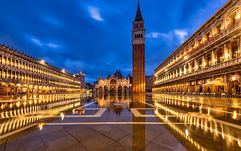 Venedig, Piazza San Marco, St. Mark's Campanile, Glockenturm HD wallpaper