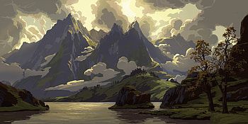 Majestic Artistic Mountain, artistic, mountain HD wallpaper