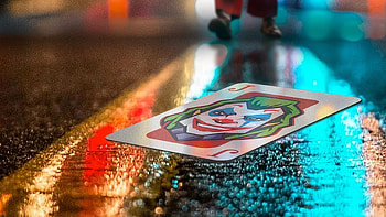 Joker Card Ground, joker, supervillain, superheroes, artwork, art HD wallpaper