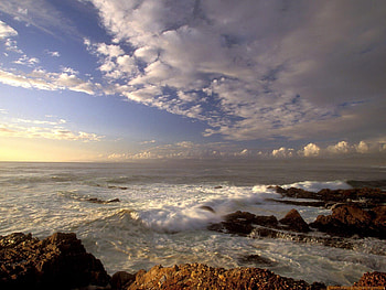 coasting_to_eternity_near_big_sur_california, blue, sky, nature, grass, water, rock, cloud, beach HD wallpaper