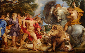Rubens-The calydonian boar hunts, the calydonian boar hunts, rubens HD wallpaper