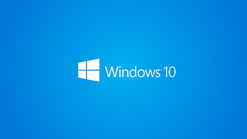 Windows 10 Full White Logo Blue Background HD wallpaper