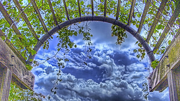 Cities, Grass, Leaves, Arch, r, Alcove, Bower HD wallpaper