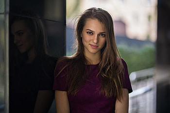 Hazel Eyes Girl Smiling, girls, model, smiling HD wallpaper