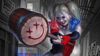 Harleyquinnart, harley-quinn, superheroes, digital-art, artwork, artstation HD wallpaper