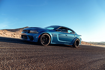 Blue car, Dodge Charger SRT Hellcat, 2019 HD wallpaper