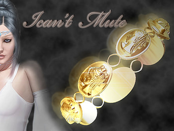 I Can't Mute, sexywoman, fashion, abstract, 3d, art, silver, gold, mamdouhauf HD wallpaper
