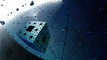 Fractal, 3D, Flight, Menger Sponge HD wallpaper