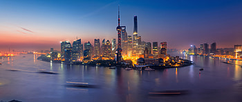 Shanghai Skyline, China buildings, City lights HD wallpaper