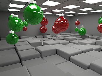 Christmas Decoration, cg, abstract, 3d, christmas HD wallpaper