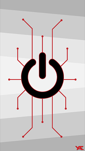 Power, grey, black, red, Abstract, design, abstract black, red and black HD phone wallpaper