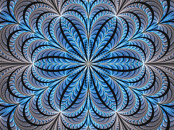 Abstract, Flower, Lines, Fractal, Glow, Symmetry HD wallpaper