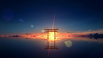 Torii, Lens Flare HD wallpaper