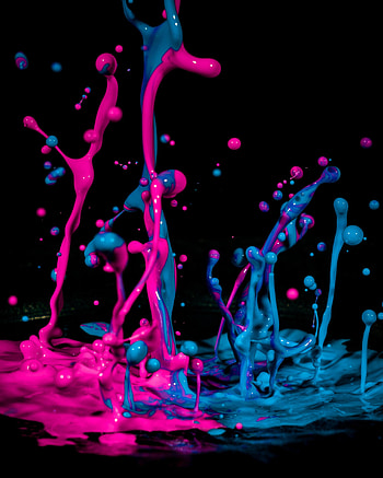 Drops, Macro, Spray, Paint, Ink HD phone wallpaper