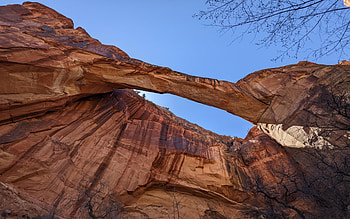 Escalante Natural Bridge, Utah, canyonland, sky, rocks, usa HD wallpaper